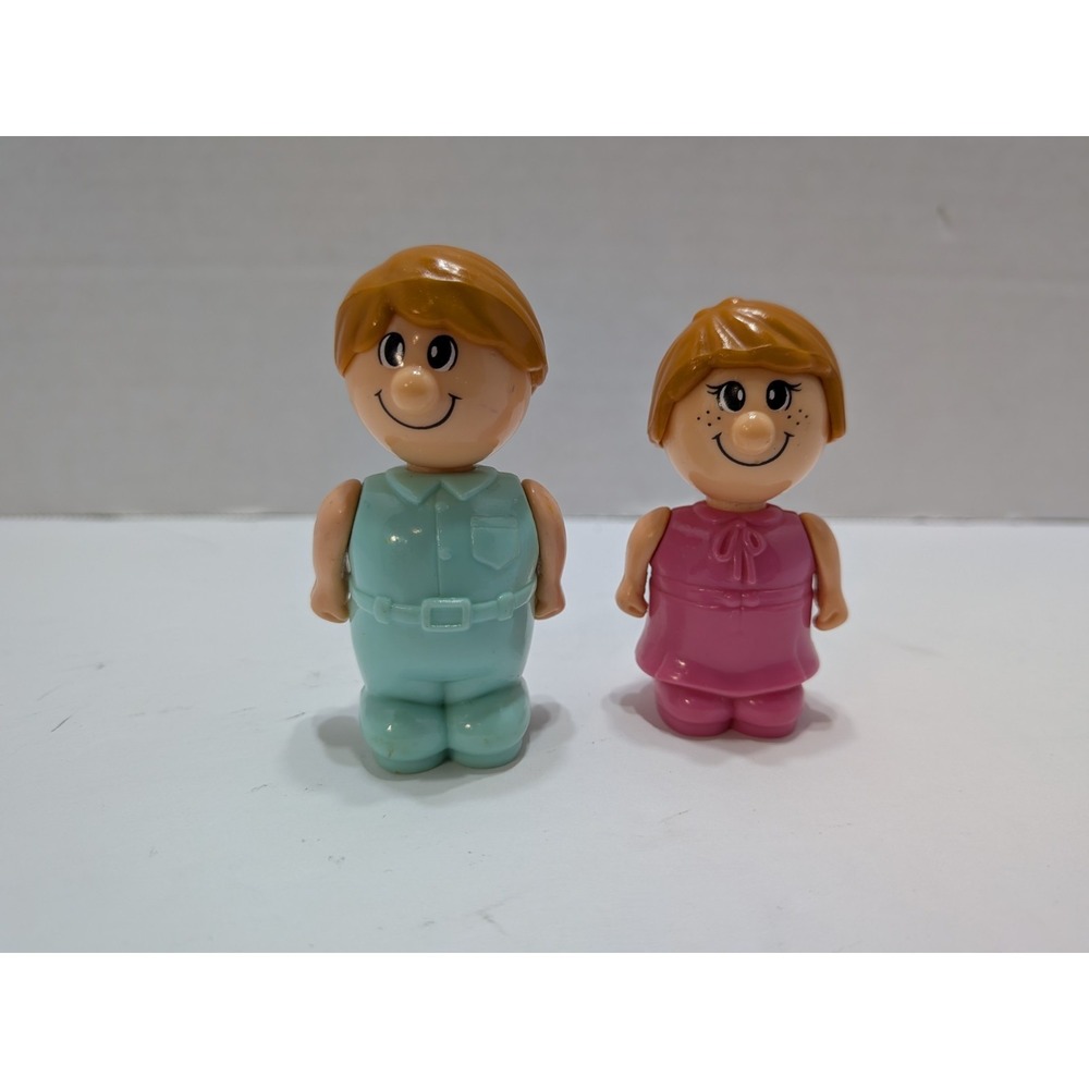 Vintage My Happy Town: Happy Folks Figure Lot Of 2 80s Blue box Happy Town Vtg